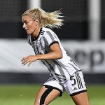 Amanda Nilden autrice dell'1-1 della Juventus Women (foto Instagram amandanilden)