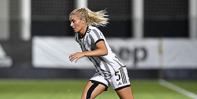 Amanda Nilden autrice dell'1-1 della Juventus Women (foto Instagram amandanilden)