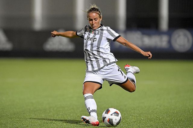 Valentina Cernoia autrice dell'1-0 della Juventus Women (foto Instagram valentinacernoia)