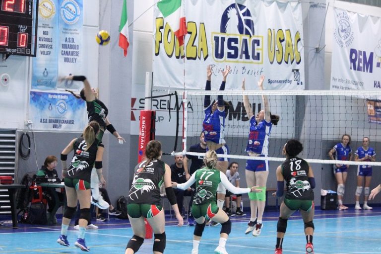 Serie B2 femminile, le immagini di Rivarolo-Lessona (foto Fb Finimpianti Rivarolo Volley)