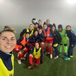 Le ragazze del Novara Women avvolte dalla nebbia (foto Fb Novara Women)
