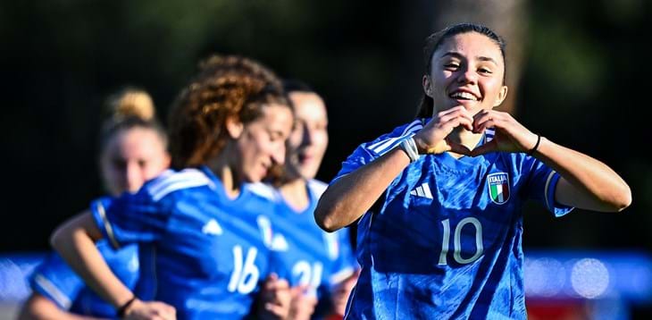 Nazionale Under 17 femminile, per l'Italia il 2-0 è firmato dalla juventina Marta Zamboni (foto figc.it)