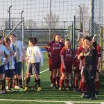 Under 17 femminile, Bulè Bellinzago e Accademia Torino prima dell'ingresso in campo (foto Fb Bulè Bellinzago Femminile)